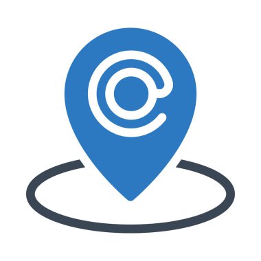 konum vektör renk simgesi