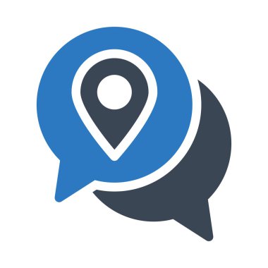 konum vektör renk simgesi