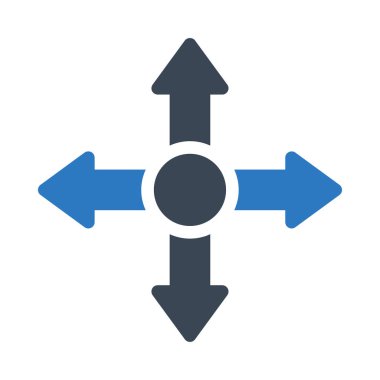 yön vektör renk simgesi