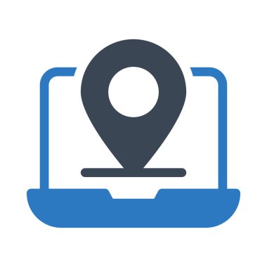 konum vektör renk simgesi