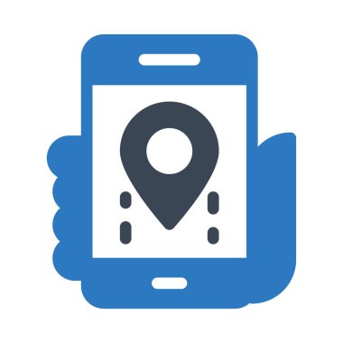 GPS vektör renk simgesi