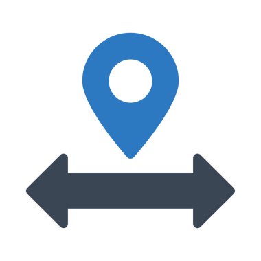 konum vektör renk simgesi