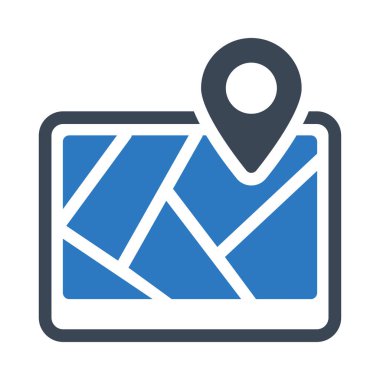 konum vektör renk simgesi