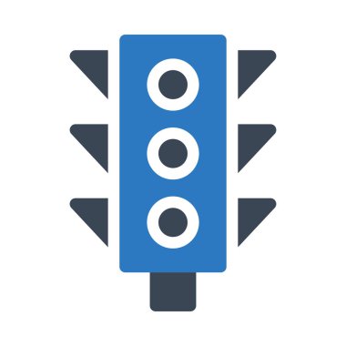 Trafik vektörü renk simgesi