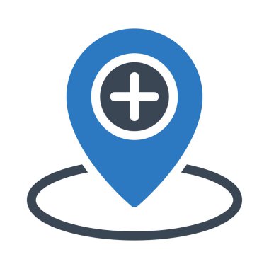 Hastane vektör renk simgesi