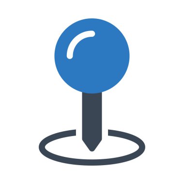 konum vektör renk simgesi