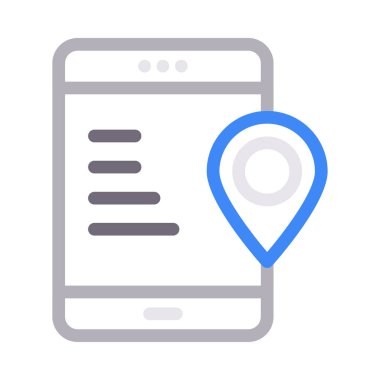 GPS vektör renk çizgisi simgesi