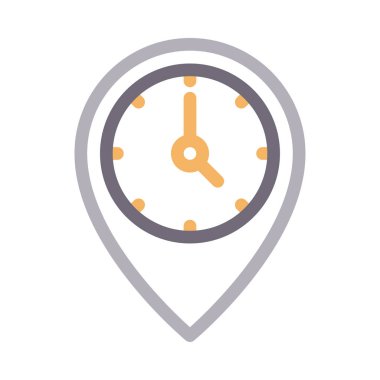 konum vektör renk çizgisi simgesi