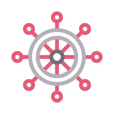 tekne vektör renk çizgisi simgesi