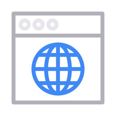 tarayıcı vektör renk çizgisi simgesi