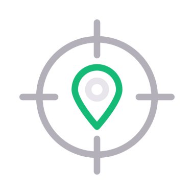 konum vektör renk çizgisi simgesi