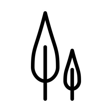 park vektörü ince çizgi simgesi