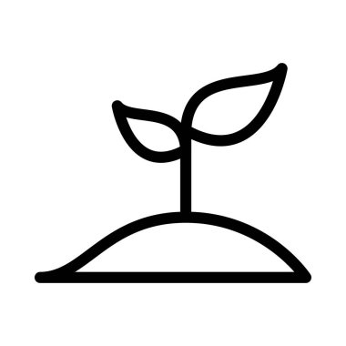 toprak vektörü ince çizgi simgesi