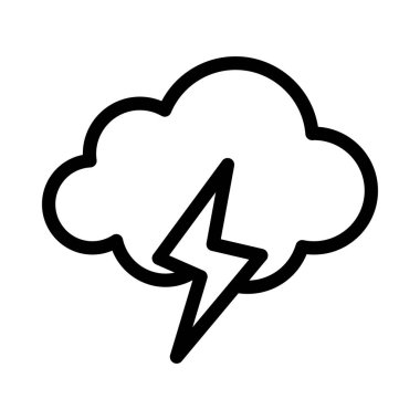 fırtına vektörü ince çizgi simgesi