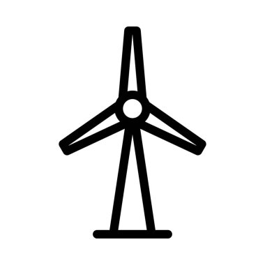 Türbin vektörü ince çizgi simgesi