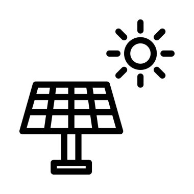enerji vektörü ince çizgi simgesi