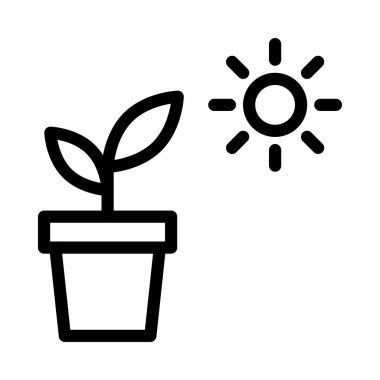 Doğa vektörü ince çizgi simgesi