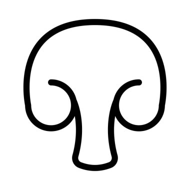 mantar vektörü ince çizgi simgesi