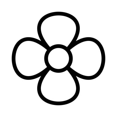 çiçek vektörü ince çizgi simgesi