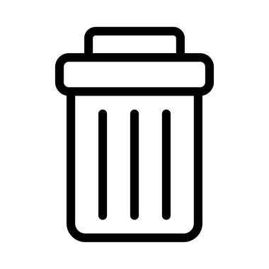 Çöp vektörü ince çizgi simgesi