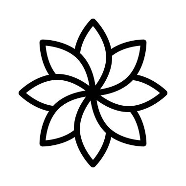 çiçek vektörü ince çizgi simgesi