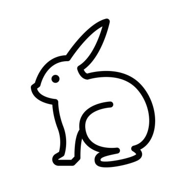 tavşan vektörü ince çizgi simgesi