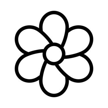 çiçek vektörü ince çizgi simgesi