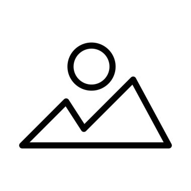 Güneş vektörü ince çizgi simgesi