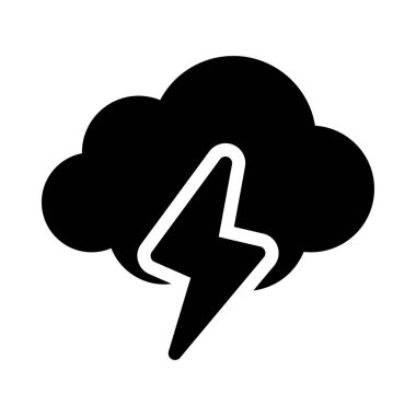 fırtına vektör düz simge