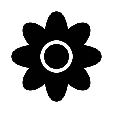 Bloom vektör kabartma düz simgesi