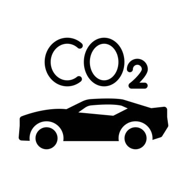 CO2 vektör düz simge