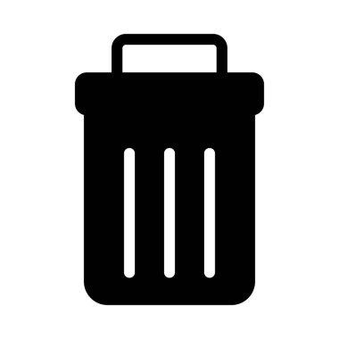 Çöp vektörü düz simgesi