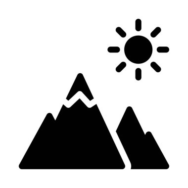 tepeler vektör düz simgesi 