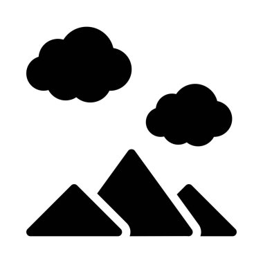 dağlar vektör düz simge