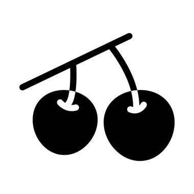 kiraz vektörü düz simgesi