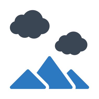 dağlar vektör renk simgesi