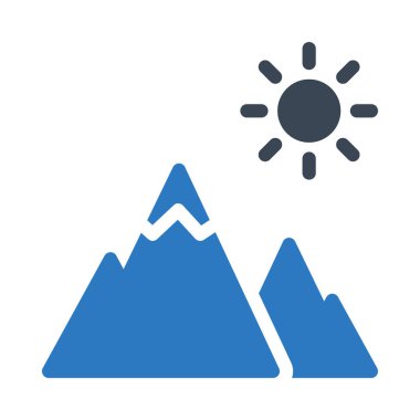 tepeler vektör renk simgesi