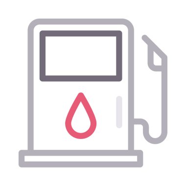petrol vektörü renk çizgisi simgesi
