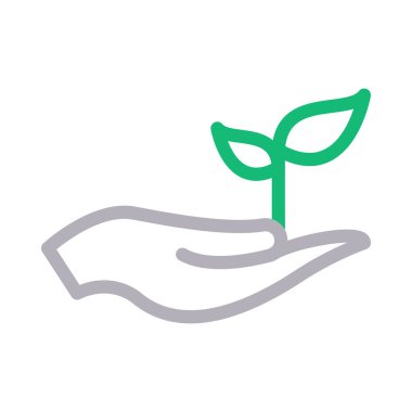 bitki vektörü renk çizgisi simgesi