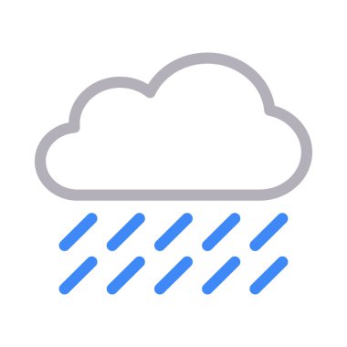 bulut vektör renk çizgisi simgesi