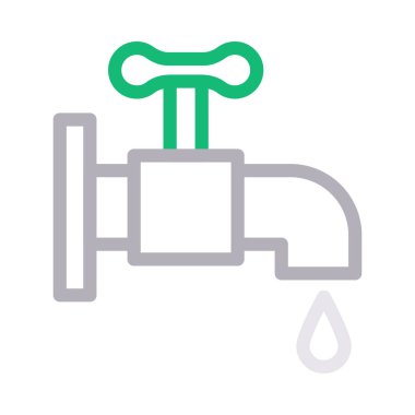 su vektörü renk çizgisi simgesi