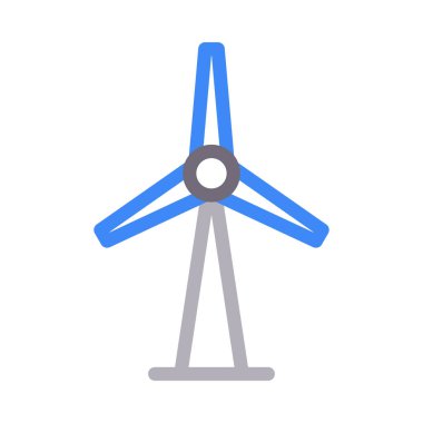 Türbin vektör renk çizgisi simgesi