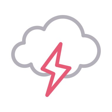 fırtına vektörü renk çizgisi simgesi