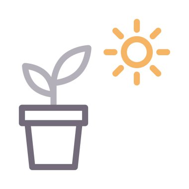 doğa vektörü renk çizgisi simgesi