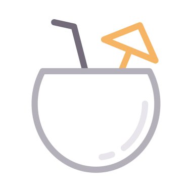 meyve suyu vektörü renk çizgisi simgesi