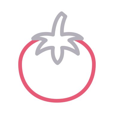 meyve vektörü renk çizgisi simgesi