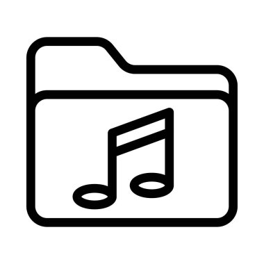 müzik vektörü düz simge