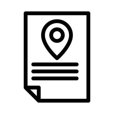 konum vektörü düz simge