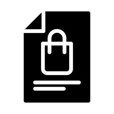 belge vektörü düz simge