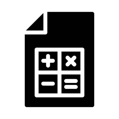 dosya vektörü glyph düz simgesi